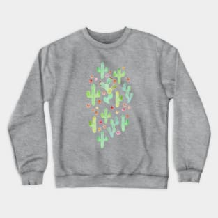 Watercolor Cacti Crewneck Sweatshirt